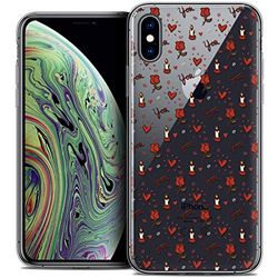 CASEINK fodral för Apple iPhone XS Max (6,5) fodral [kristallgel HD mönster kollektion kärlek alla hjärtans dag design ljus och rosor - mjuk - ultratunn - tryckt i Frankrike]