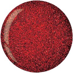 Cuccio Powder Polish - Acrylic Nail Colour Dip System - 45g (1.6oz) Dipping Powder - Ruby Red Glitter