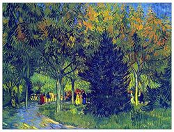 ArtPlaza TW90545 Vincent-Allee in The Park by Van Gogh decoratieve panelen, hout MDF, meerkleurig, 80x60 cm