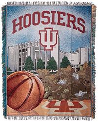 NORTHWEST NCAA Indiana Hoosiers Woven Tapestry Throw Blanket, 48" x 60", Home Field Advantage
