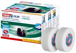 Tesa Easy Cut Compact Promo Value Pack Tesafilm Eco & Clear 2 X 33 M: 19 mm + Dispenser