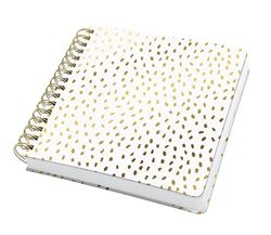 SIGEL JQ100 Spiral-Notizbuch Jolie, ca. A5 quadratisch, blanko, gold, weiß: Notebook Jolie, Inspire Square, Golden Rain, Hardcover