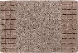 Linea Due Tappetino da Bagno Reversibile, Ultra Morbido, Assorbente e Antiscivolo, Cotone, 5 Anni di Garanzia, Chess, Tappeto per Il Bagno 70x120 cm, Marrone