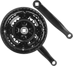 cyclingcolors guarnitura mtb 3 corone bici 24-34-42 denti + manovella bicicletta 170mm con anello di protezione catena