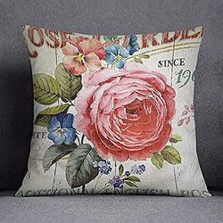Bonamaison Decoratief Kussenhoes, Nieuw Ontwerp/Makkelijk in Onderhoud, Kussensloop met Verborgen Ritssluiting, Maat: 45x45 Cm - Ontworpen en Geproduceerd in Turkije