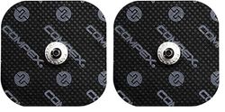 Compex I 4 electrodos Negros 5x5 cm para electroestimuladores I Compatible con electroestimuladores Cable e inalámbricos (Paquete de 2)