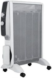 Radiateur en mica avec 2 puissances, design compact et efficace, idéal pour chauffer les petits espaces et améliorer la température ambiante.