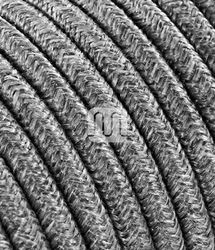 Merlotti 20348 Câble électrique Rond H03VV-F 2 x 0,75 Canvas Gris 3 m