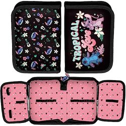 Paso Andzia and Stitch Fold Out Pencil Case zonder accessoires, zwart