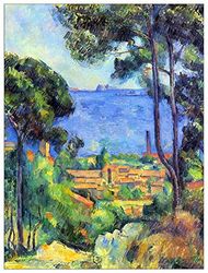 ArtPlaza TW92128 Cezanne Paul Landscape Decorative Panel, Wood MDF, Multicolour, 60x80 Cm