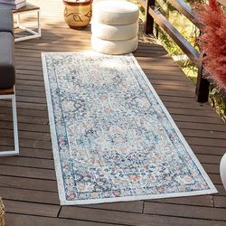 Surya Assa Alfombra Vintage - Alfombra para salón, Comedor, Pasillo, Rugs Living Room - Alfombra Bohemia de Estilo Oriental, de Pelo Corto, Alfombra Multicolor Gris, Crema, 80 x 220 cm