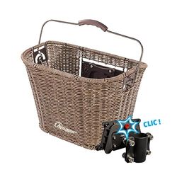 Beeper - Cestino in vimini in resina per bici e scooter Supporto di montaggio - Supporto per montaggio su albero per scooter