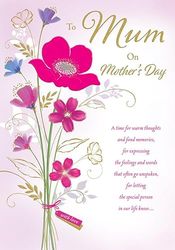 Piccadilly Greetings Mother's Day Card, To Mum - 10 x 7 inches