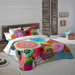 NATURALS Juego De Funda Nórdica Indhira Multicolor Cama 105 (180 x 220 cm + 45 x 120 cm)