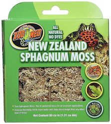 Zoo Med New Zelanda Sphagnum Moss - Substrato Naturale per Terrario per Tartarughe di Terra e Rettili, Muschio di Sfagno, 1,3 L