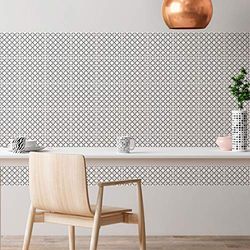 Ambiance Sticker Revestimientos Autoadhesivos para Cocina y Baño Oujda - 9 Vinilo Azulejos de 10 x 10 cm