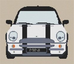 BMW Mini Stripe Cross stitch Kit - white