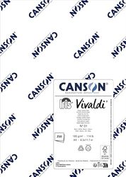 CANSON Iris Vivaldi, Color Drawing Paper, Plain, 185gsm, Sheet, A4-21x29.7cm, White, 250 Sheets