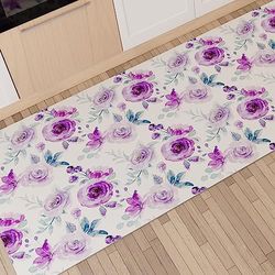 PETTI Artigiani Italiani - Keukentapijt, loper, keukenloper, antislip en wasbaar, 52 x 80 cm, bloemenpatroon 02, 100% Made in Italy