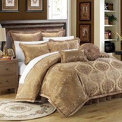 Chic Home King Size, Seta Sintetica, Oro
