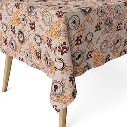 Martina Home Resin Tablecloth Coffee Brown 250 x 140 cm