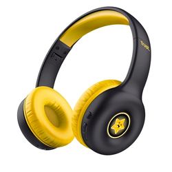 Trust Nouna Auriculares Inalambricos Bluetooth para Niños 4-10 Años, Límite de Volumen (85dB), Cascos Plegables con Micrófono y Adhesivos, Batería de 15h, Headset para Switch, Tablet, Negro