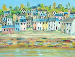 Jeremy Thompson Stampa su Tela Harbour Colours 2, 60 x 80 cm, Multicolore