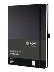 SIGEL CO111 Notizbuch Conceptum, ca. A4, kariert, schwarz: Notebook Conceptum, Classic, Hardcover