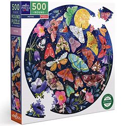 eeBoo- Piece&Love: Moths-500 pc Puzzle Butterfly Gioco, 1 EA, PZFMOT