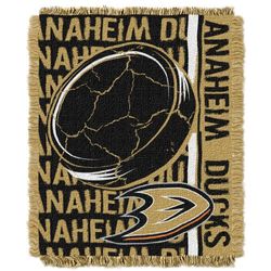 NORTHWEST NHL Anaheim Ducks Woven Jacquard Throw Blanket, 48" x 60", Double Play