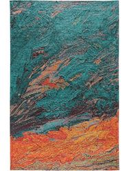 benuta Tappeto, Poliestere, Turchese, 75x165 cm