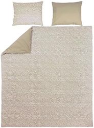 Meyco Home Basic Cheetah Parure de lit 2 places en 100% coton respirant, facile d'entretien, bande de revers pratique, taupe 240 x 200 x 220 cm