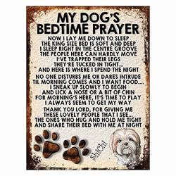 Shawprint Limited MY DOG'S BEDTIME PRAYER RETRO STYLE METAL TIN SIGN/PLAQUE (390DRM) SHICHI