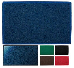 LucaHome - Zerbino in spugna villena blu rettangolare con base antiscivolo molto assorbente, zerbino 35 x 52 cm ricci PVC, zerbino per esterni e interni