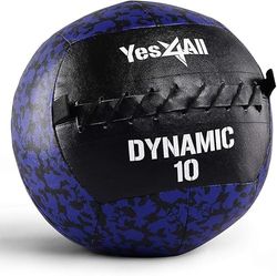 Yes4All ILSS 4 kg dynamische wandbal/zachte medicijnbal, wand-medische bal voor full-body workout en krachttraining