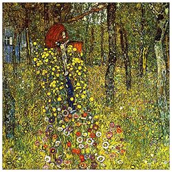 ArtPlaza Klimt Gustav-Garden with Crucifix Panel Decorativo, Madera MDF, Multicolor, 70x70 Cm