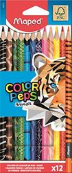 Maped Color'Peps Animal Print Colouring Pencils (12 pack), 832212