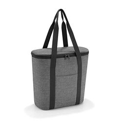 reisenthel Thermoshopper Koeltas voor winkelen of picknicken, met 2 draagriemen, van waterafstotend materiaal, Twist Silver, Eén Maat