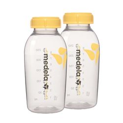 Medela Biberões para armazenamento de leite materno, sem BPA, embalagem de 2 unidades. 250 ml