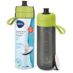 Brita Active Limone Garrafa de filtro de água, polipropileno/LDPE/silicone, 7,5 x 7,5 x 23,0 cm