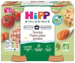 HiPP - Petits Mijotés - Tomates Petites Pâtes Jambon - Pots 2 x 190 g