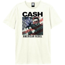 Amplified Unisex Adult American Rebel Johnny Cash T-Shirt