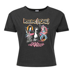 Amplified Womens/Ladies British Are Coming The Rolling Stones Crop T-Shirt