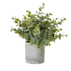 Hill Interiors Button Eucalyptus Artificial Plant