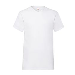 Fruit of the Loom Herr Valueweight Enfärgad V-ringad T-shirt