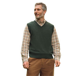 WoolOvers Mens V Neck Sleeveless Pullover