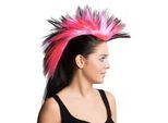 Irokesen-Haarteil, pink/schwarz