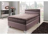 Boxspringbett, braun, Liegefläche B/L: 100cm x 200cm, kein Härtegrad, Taschen-Federkernmatratze, Bezug der Obermatratze: 100% Polyester, Polyesterwatte aus 100% Polyester und Vlies aus 100% Polyester., WESTFALIA SCHLAFKOMFORT, Komplettbetten, Boxspringbett