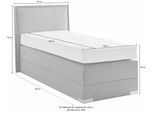 Boxspringbett, grau, Liegefläche B/L: 90cm x 200cm, H2 + H2, 7-Zonen-Kaltschaummatratze, Bettrahmen und seitliche Einfassung Unterbox und Obermatratze: Fein-Strukturstoff (77% Polyester, 23% Viskose).;Spiegelfläche der Matratzen: 100% Polyester, WESTFALIA SCHLAFKOMFORT, Komplettbetten, Boxspringbett