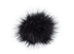 Fell Pompons Pro Lana aus Acryl, Schwarz